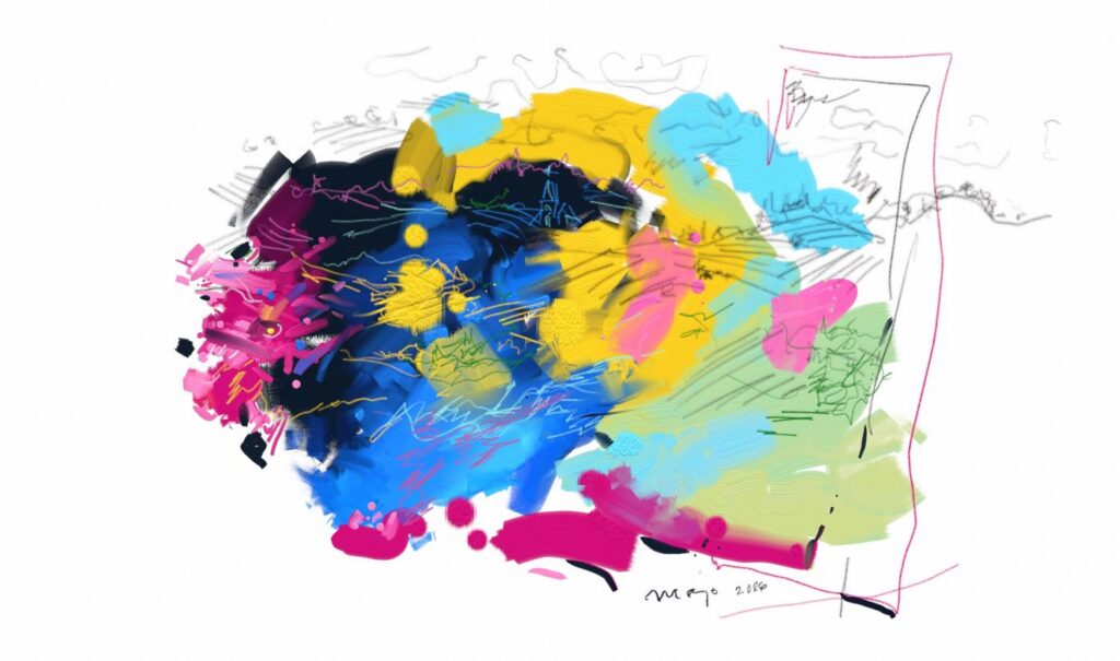 Peinture de Patrick Mayo, création 02, technique et dimensions à préciser